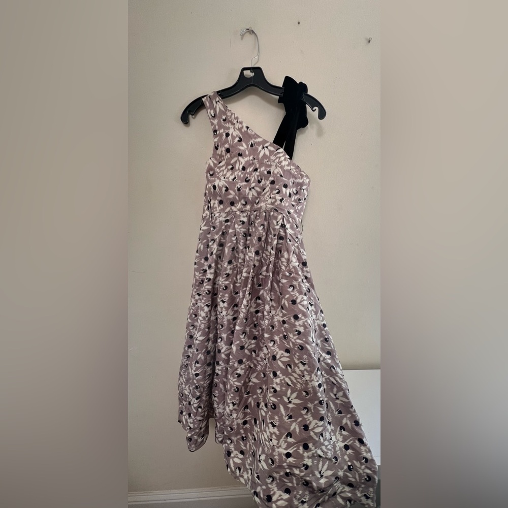 One Shoulder Sundress w/ cute black velvet bow - Picture 6 of 9